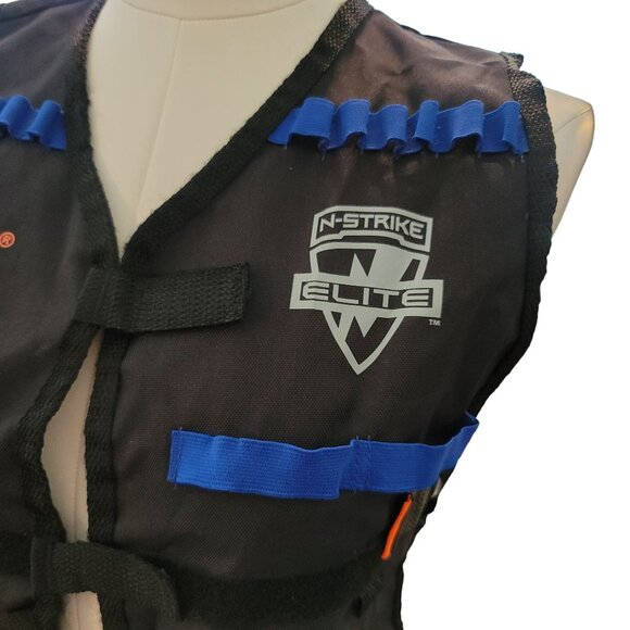 Nerf N-Strike Elite Tactical Vest For Kids Adjustable Fit Black & Blue jj3601 - Picture 2 of 8